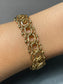 Vintage 14K Yellow Gold Wide Multi-Link Bracelet