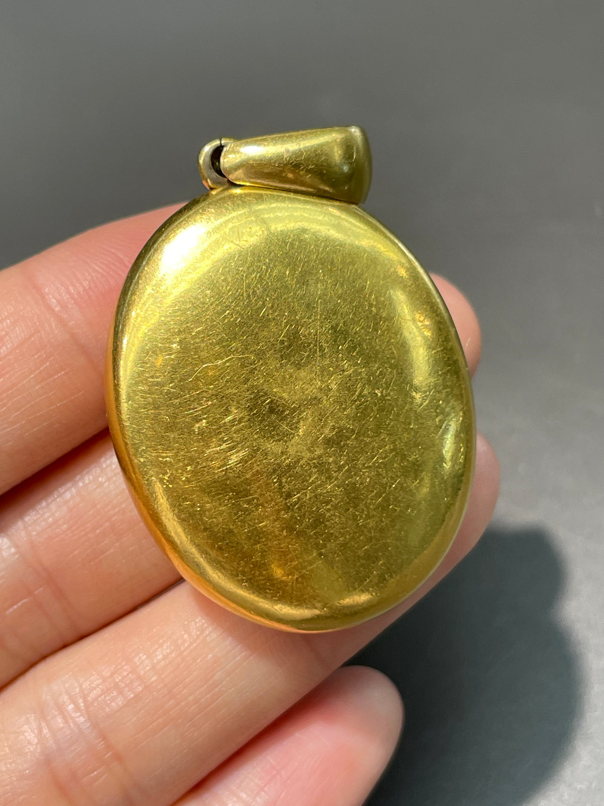 Antique 18K Gold Enameled "AEI" Monogrammed Locket