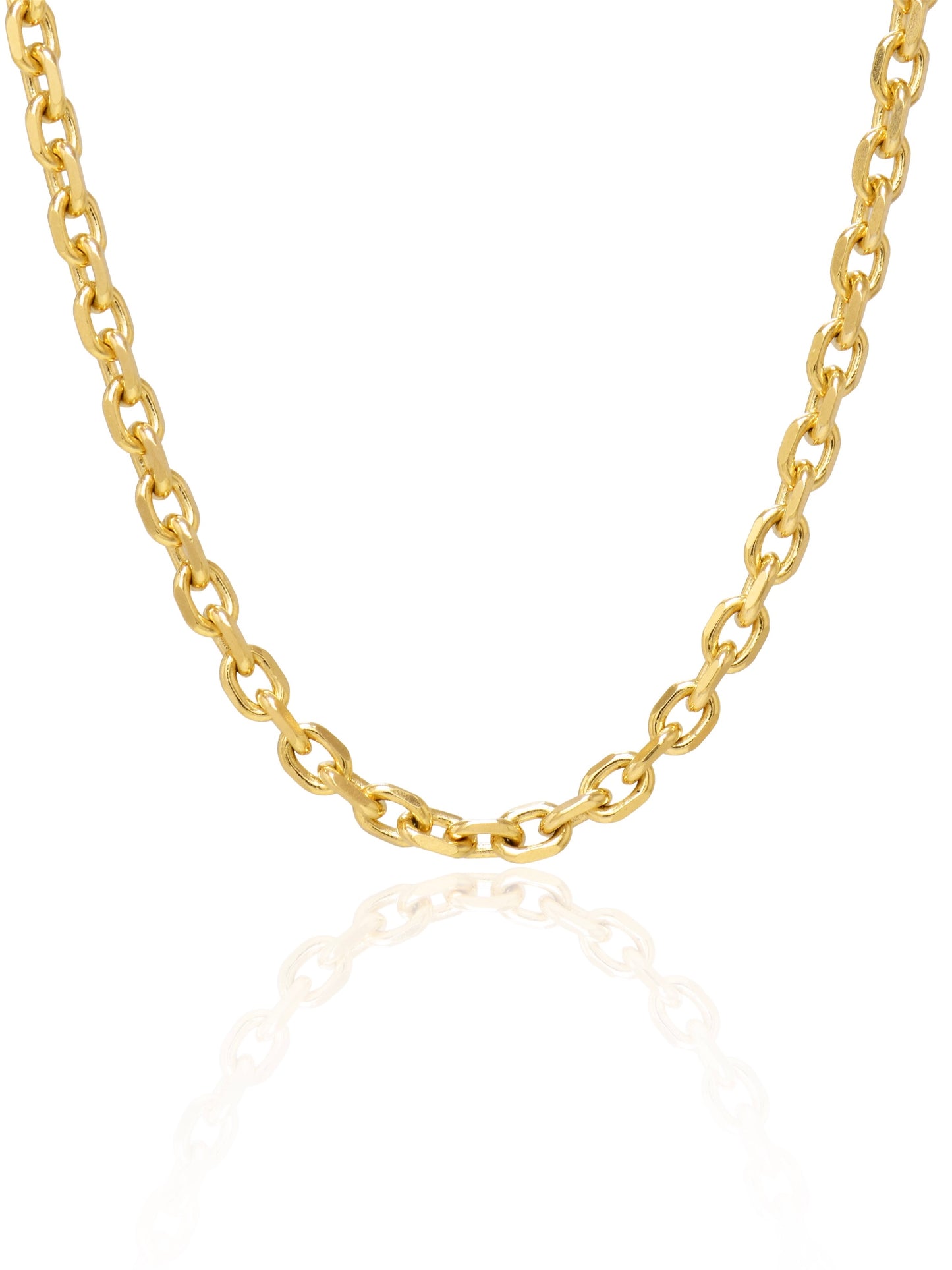 14K Gold 2.5 mm Cable Link Chain Necklace