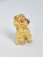 vintage Tiffany &amp; Co. Broche chien rubis en or 18 carats