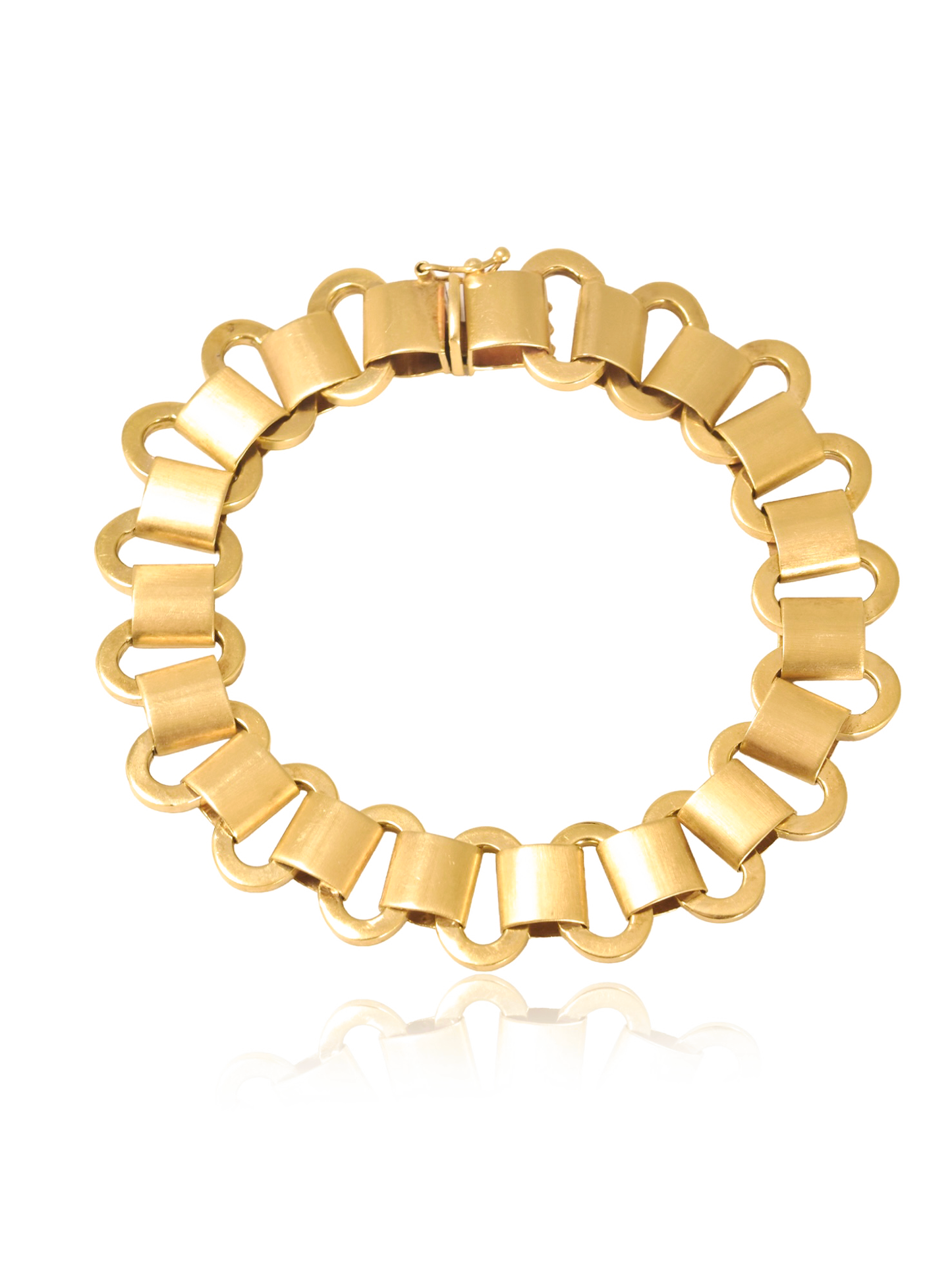 Vintage 14K Gold Sculptural Link Bracelet