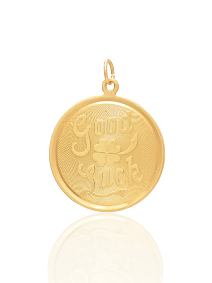 Vintage 14K Gold Good Luck Clover Charm