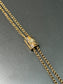 Antique Victorian 14K Gold Enamel and Seed Pearl Slider Longuard Chain