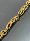 18K Gold Italian Hollow Twisted Knot Chain Bracelet 7.0”