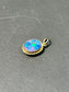 Vintage 14K Gold Natural Doublet Black Opal Cabochon Charm