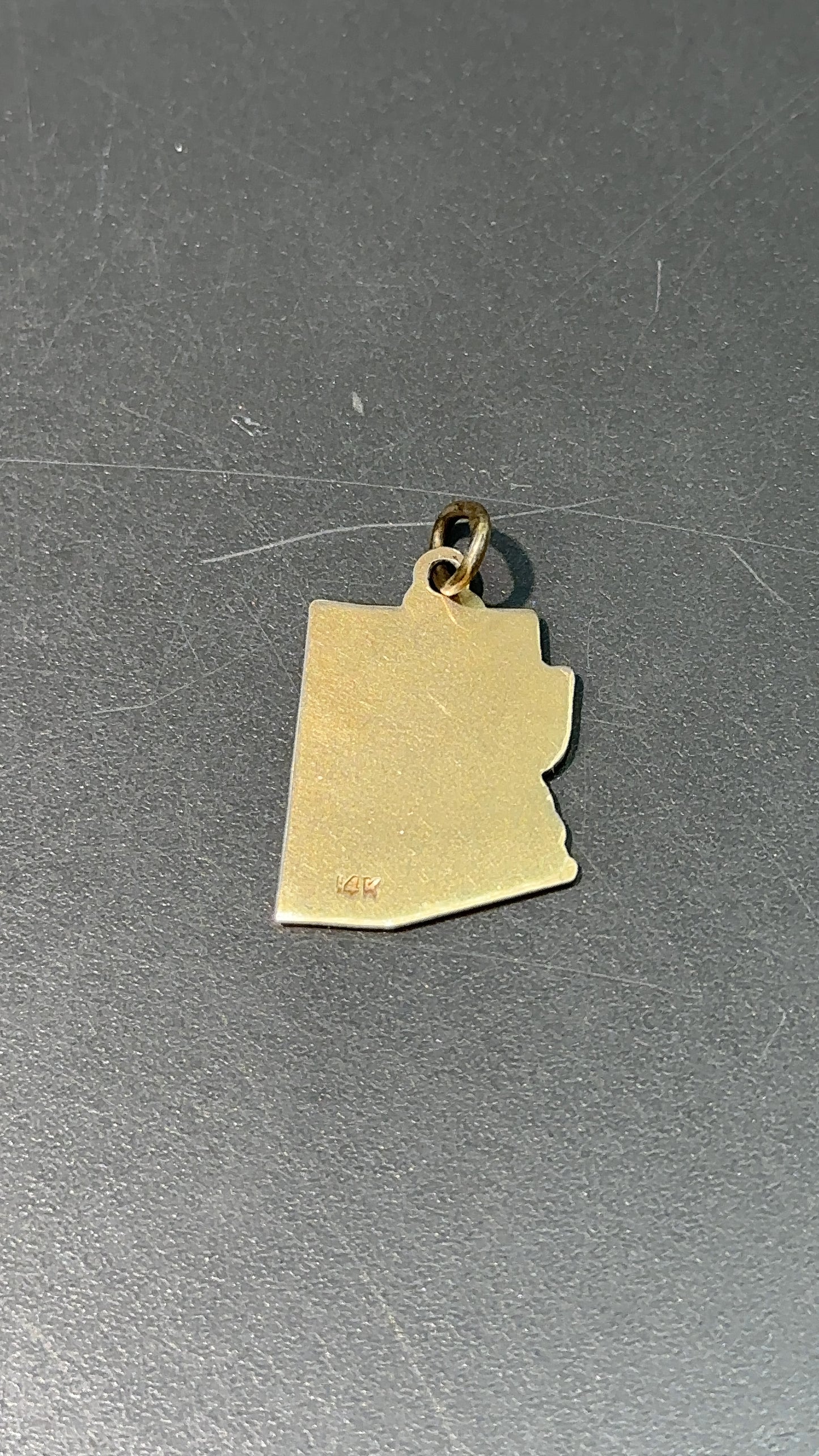 Vintage 14K Gold Arizona Map Charm