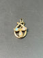 Vintage 14K Gold Opal Cabochon Shamrock Charm