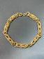 18K Gold Italian Hollow Twisted Knot Chain Bracelet 7.0”