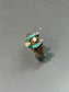 Victorian 14K Gold Turquoise Pearl Horse Shoe Ring