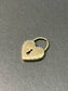 Vintage 14K Gold Heart Shape Padlock Charm Pendant