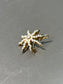 Antique Victorian 14K Gold Seed Pearl and Diamond Star Burst Brooch Pendant Brooch