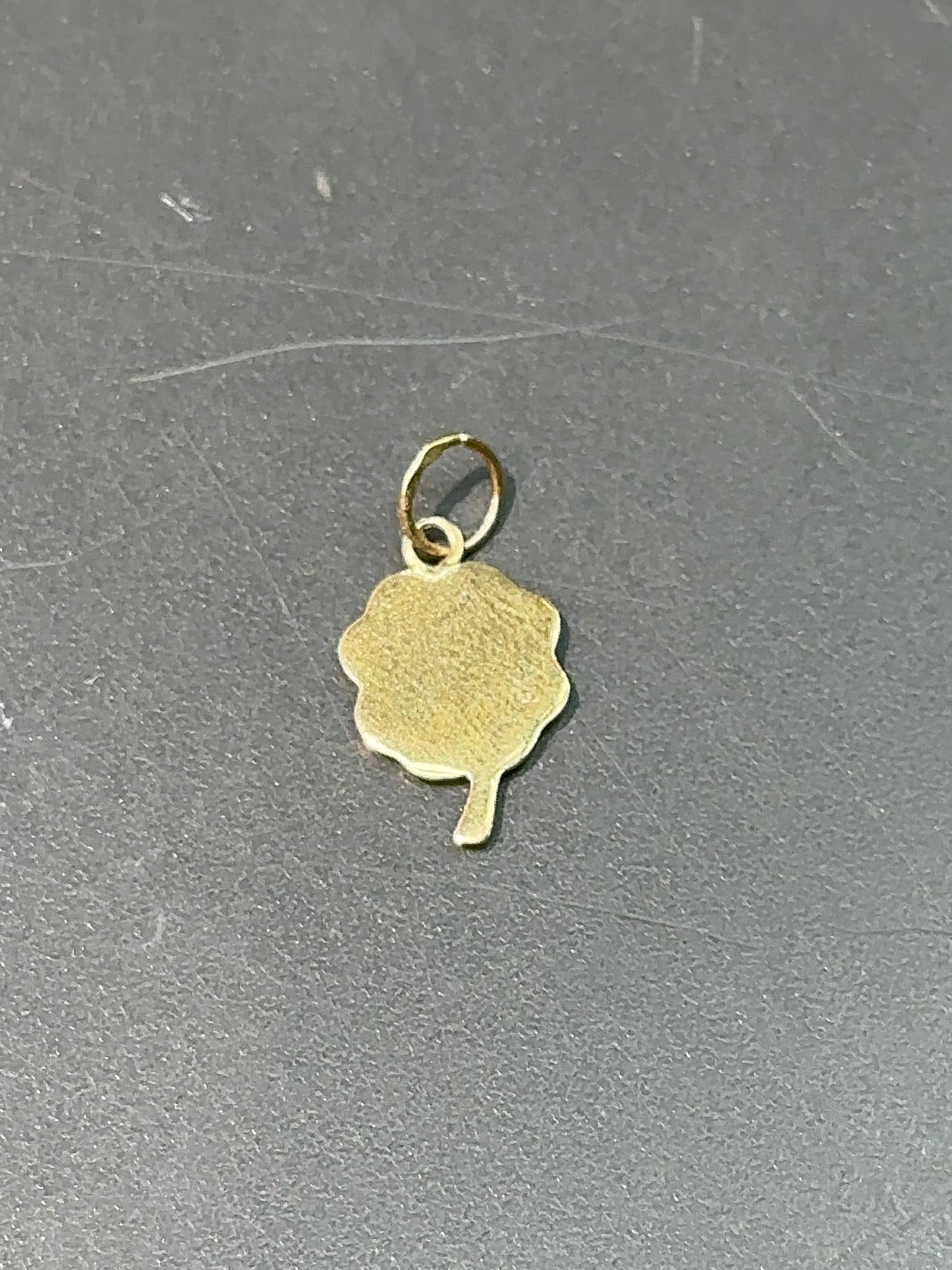 19K Gold Mini Lucky Four Leaf Clover Charm