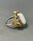 Antique 14K Gold Opal and Diamond Motif Ring