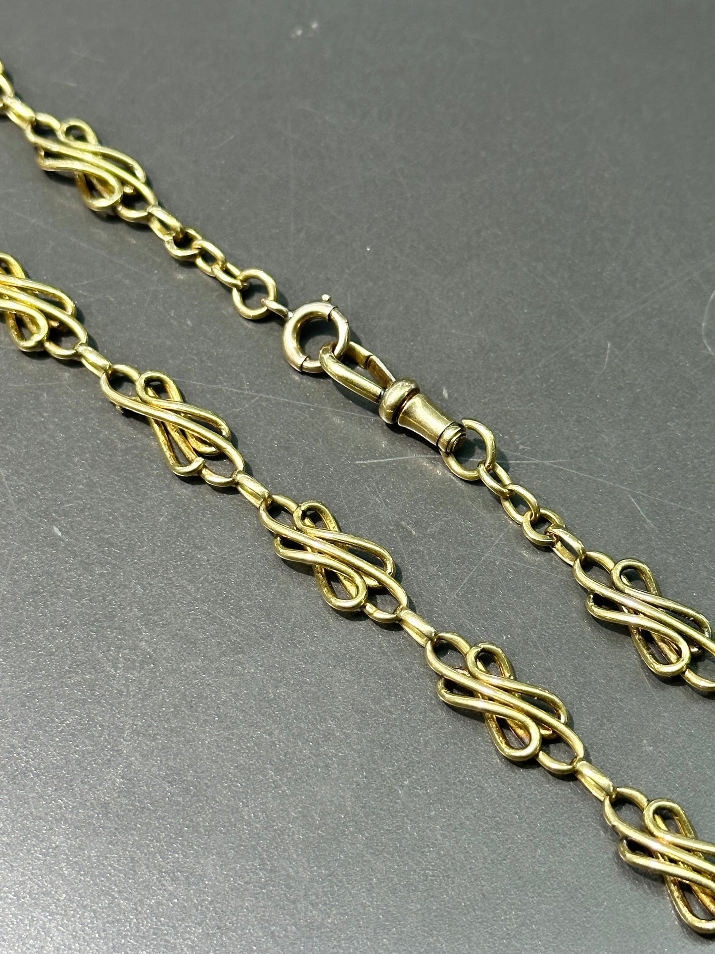 Antique French 18K Gold Motif Watch Chain