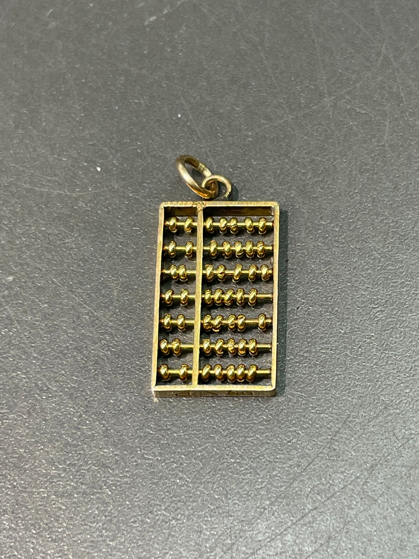 Vintage 14K Gold Articulating Mini Abacus Charm