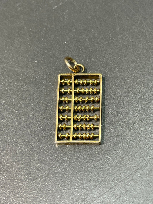 Vintage 14K Gold Articulating Mini Abacus Charm