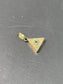 14K Gold Emerald Cubic Illuminati Eye Pendant