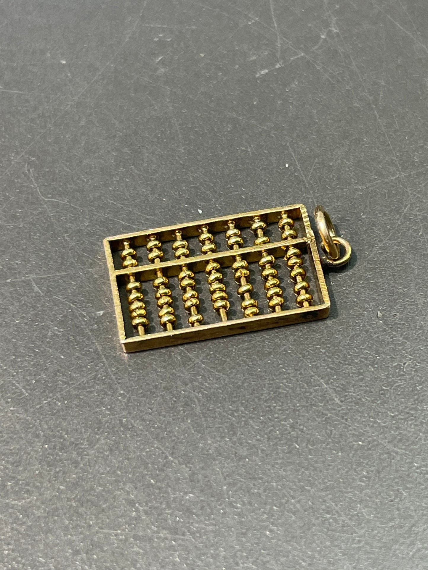 Vintage 14K Gold Articulating Mini Abacus Charm