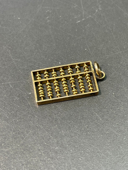 Vintage 14K Gold Articulating Mini Abacus Charm