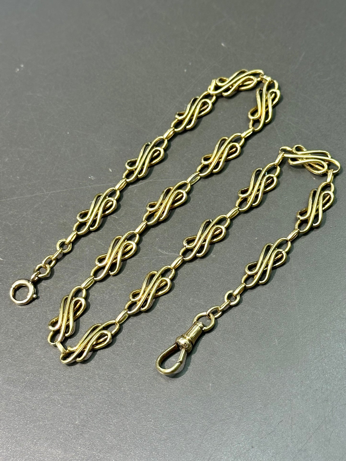 Antique French 18K Gold Motif Watch Chain