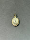 Vintage 14K Gold Natural Doublet Black Opal Cabochon Charm