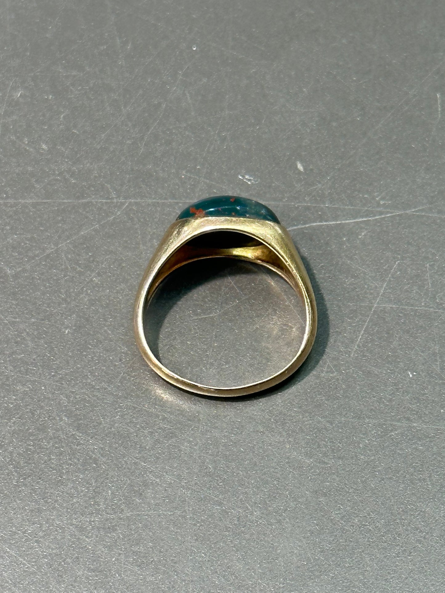 Vintage 14K Gold Bloodstone Signet Ring