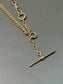 Vintage 14K Gold Curb Link Albert Watch Chain