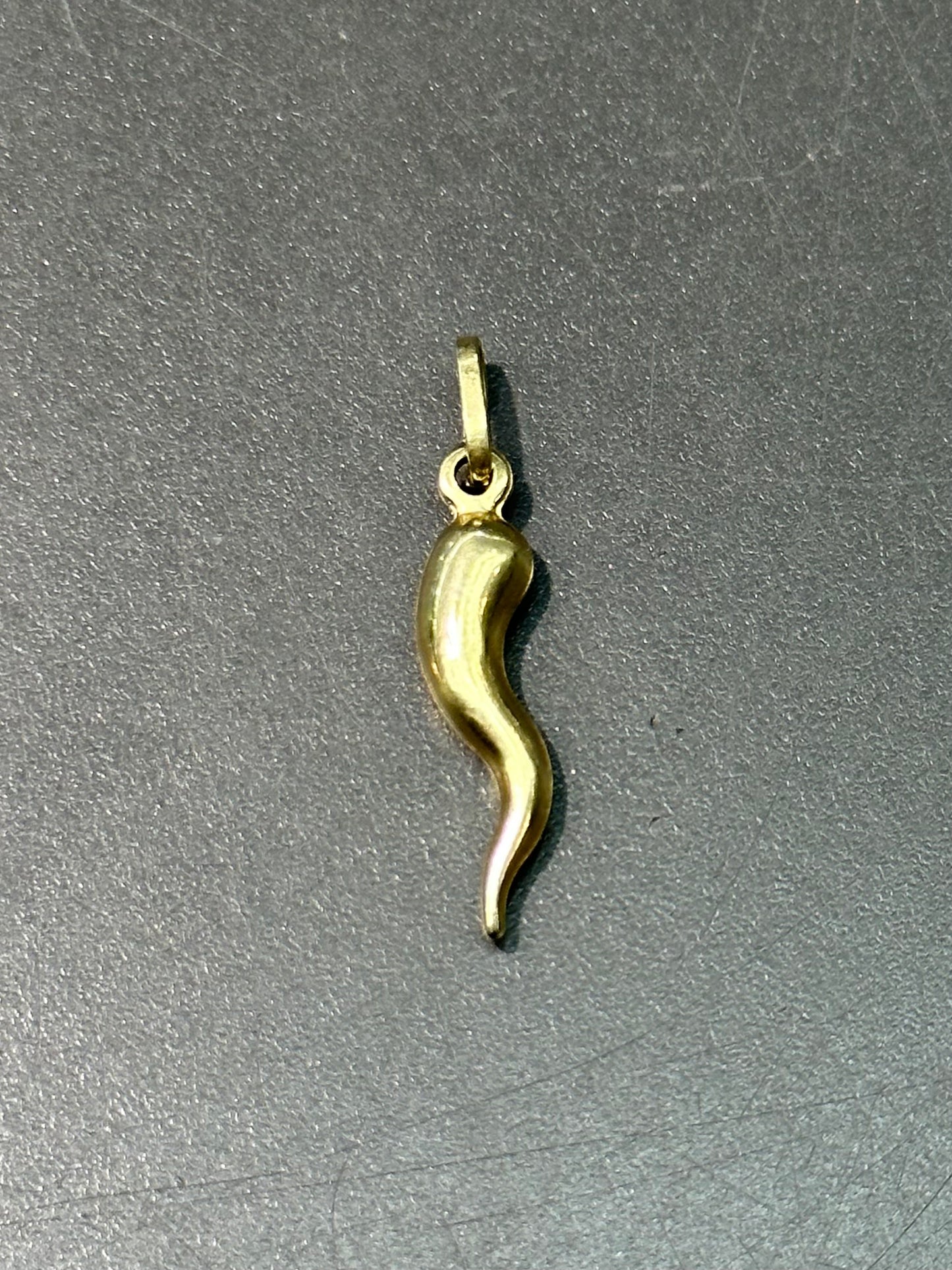 14K Gold Italian Horn Charm