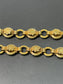 Victorian Etruscan Book Scroll Chain Link Bracelet