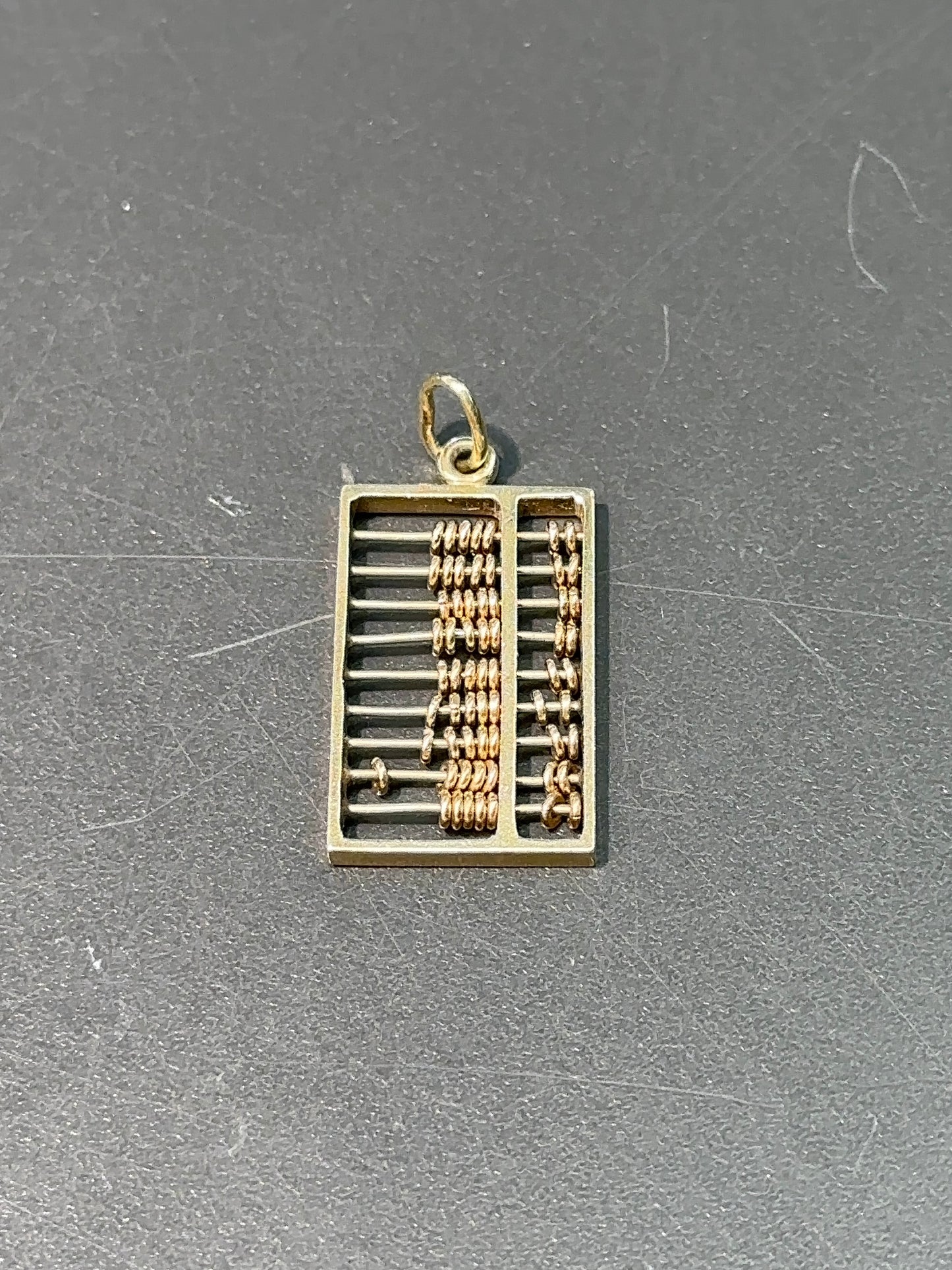 Vintage 14K Gold Articulating Abacus Charm