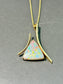 Vintage 14K Gold Triangular Opal Pendant