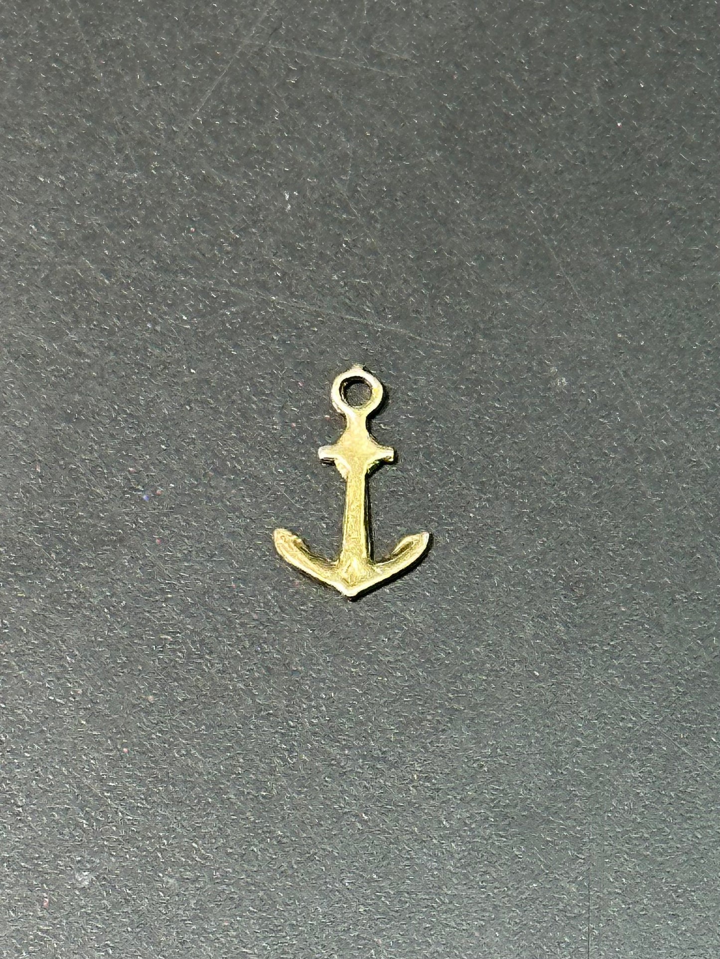 14K Gold Mini Anchor Charm