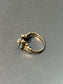 Victorian 14K Gold Turquoise Pearl Horse Shoe Ring