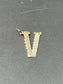 Pendentif initial « V » en or 14 carats