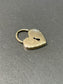 Vintage 14K Gold Heart Shape Padlock Charm Pendant