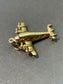 Vintage 14K Yellow Gold Articulated Enamel Propeller Airplane Charm