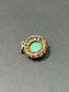 Charme Art Nouveau en or 14 carats turquoise et perle de rocaille