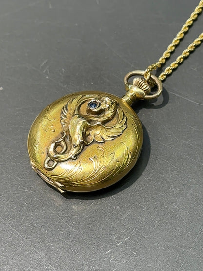 新艺术风格 18K 金 Chimera Griffin 怀表