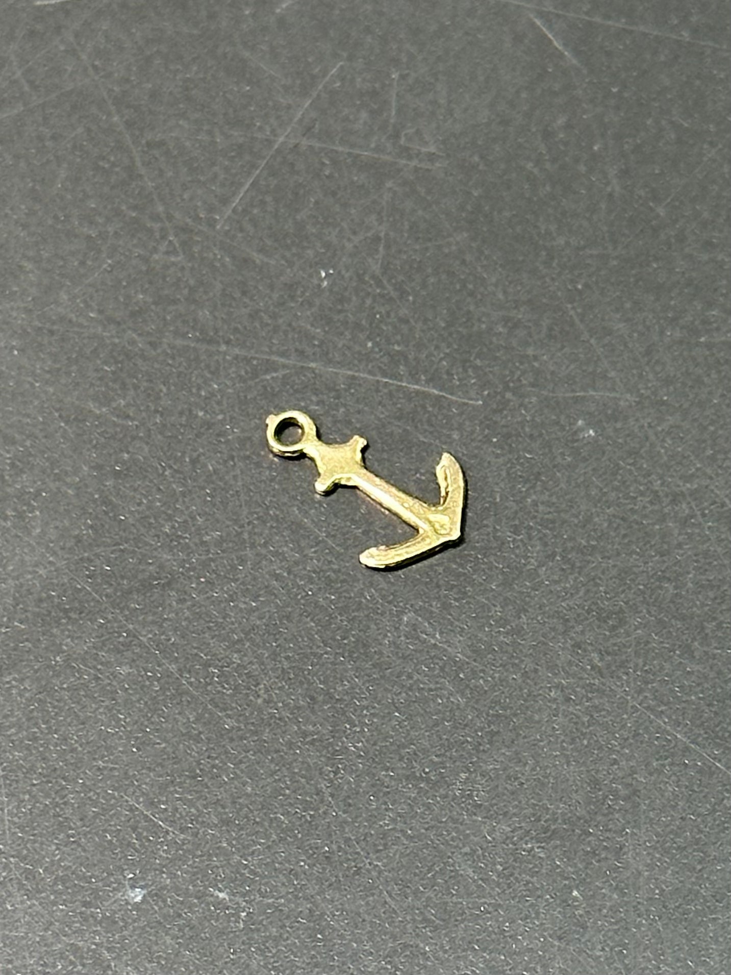 14K Gold Mini Anchor Charm