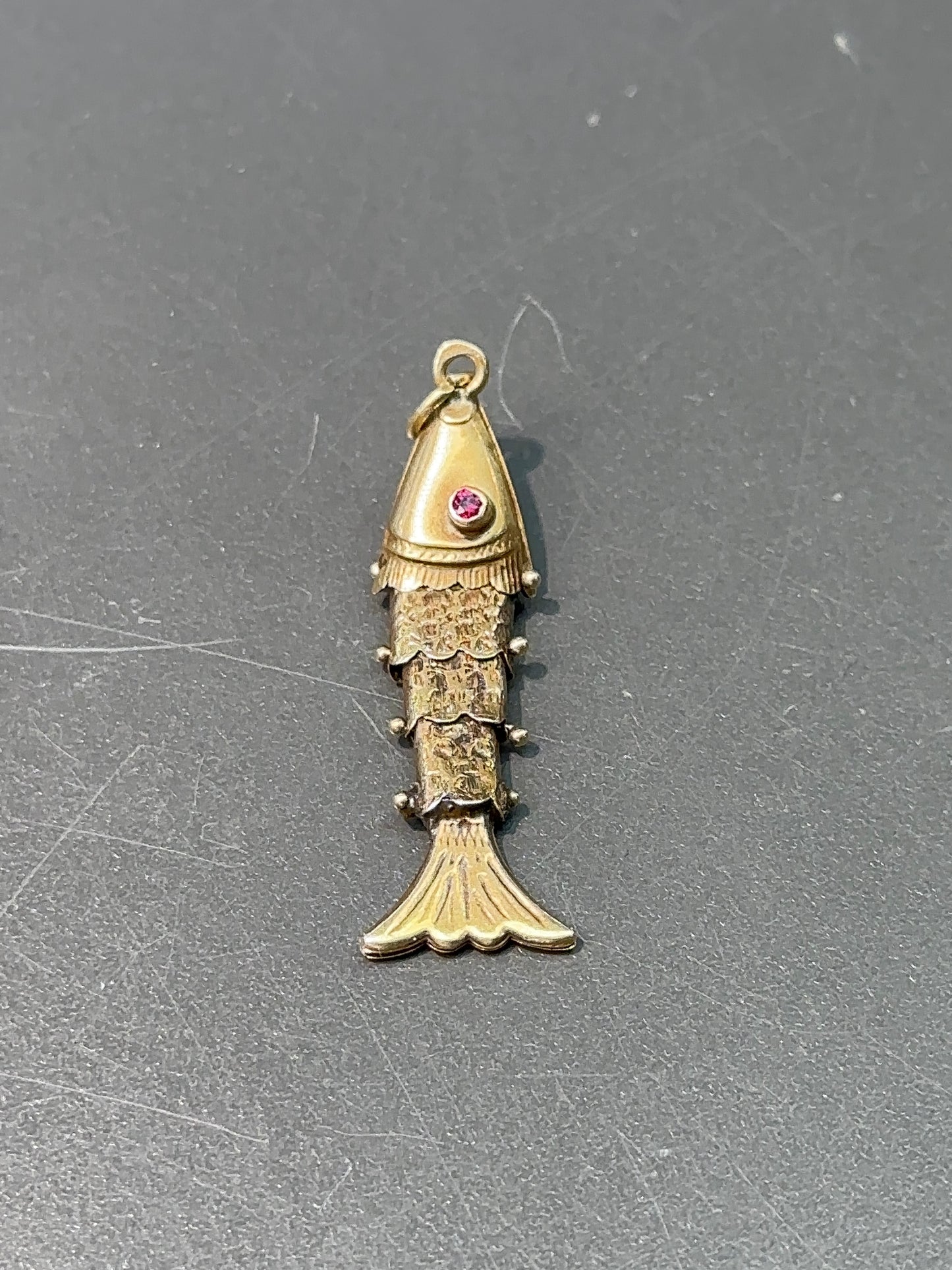 Vintage 14K Gold Articulating Fish Charm