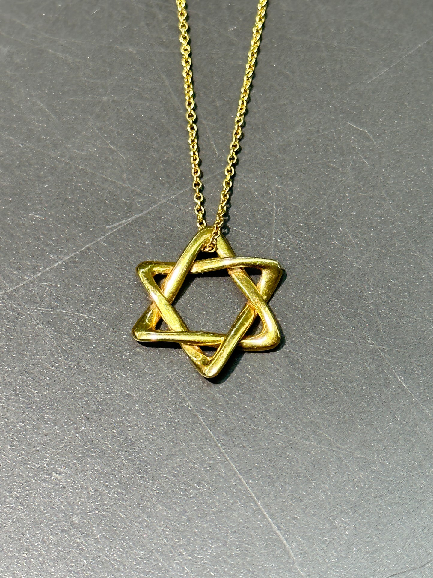 Authentic! Tiffany & Co Peretti 18k Yellow Gold Largest Star Of David  Necklace | Tiffany & co., Yellow gold, Fine jewellery necklace