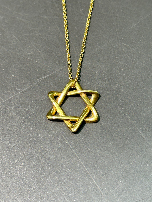 Tiffany & Co. 18K Gold Peretti Star of David Necklace