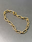 Bracelet trombone arrondi vintage en or 14 carats 7,5 »