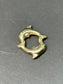 Vintage 14K Gold Puffy Double Dolphin Charm