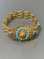 Georgian French 18K Gold Turquoise Cannetille Bracelet