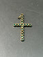 14K Gold Turquoise Cross Pendant