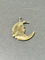 Art Nouveau 14K Gold Woman and Crescent Pendant