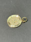 Vintage 14K Gold Circular Medallion Diamond Starburst Charm