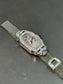 Art Deco 18K Gold Diamond Adjustable Mesh Watch Bracelet