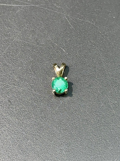 14K 金绿宝石吊坠